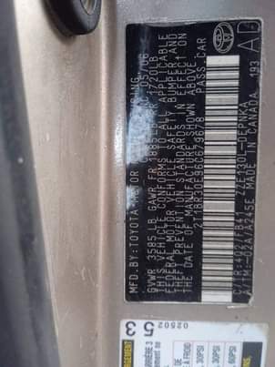 A picture of Toyota corolla 2006