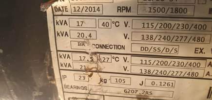 A picture of Generator 17kva