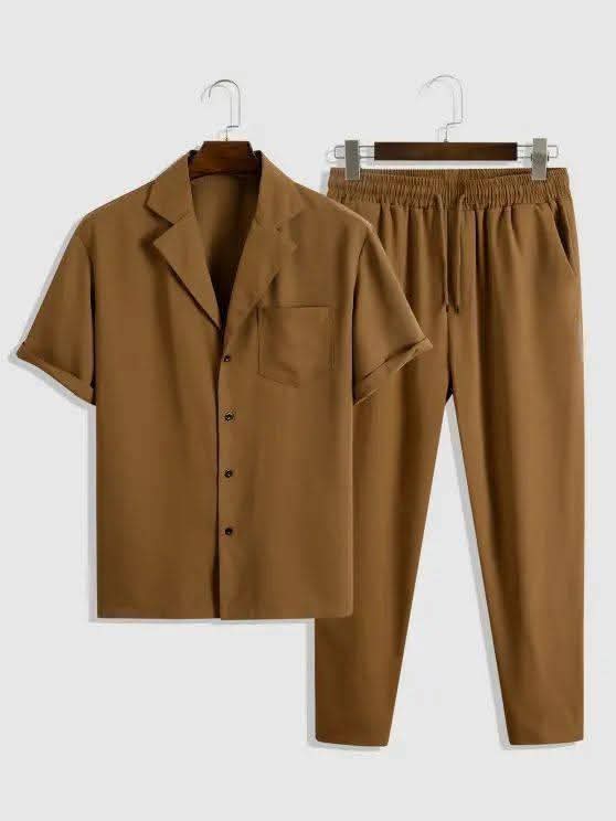 A picture of HIGH QUALITY CLASSIC BROWN SHIRT AND TROUSER