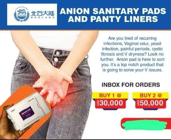A picture of Anion pant liners and napkins