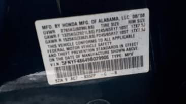 A picture of Dealer s market Super distress sale Tokunbo Honda pilot 2009