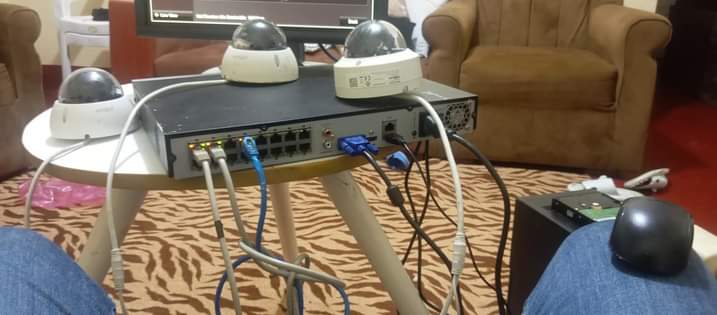 A picture of CCTV system complete