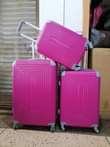 A picture of plastic suitcases