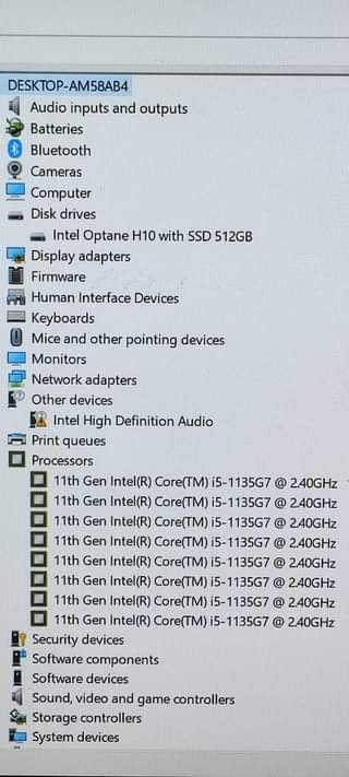 A picture of HP 15s i5 laptop 11th gen 512GB SSD Drive 8GB