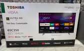 A picture of Toshiba 65 inches smart uhd 4k silver body digital satellite