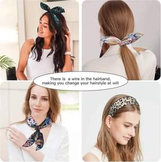A picture of Yeshan Wire Headbands for Women Wired Twist Bow Headbands Polka