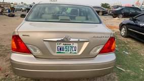 A picture of Clean 3 months used Toyota Avalon 2002 model 2 2m