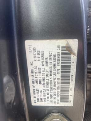A picture of Barely Driven Honda Accord 2011 model available in excellent condition