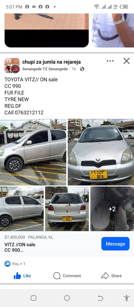 A picture of TOYOTA VITZ ON sale TYRE NEW CC.990 PISTON.4 FUll AC