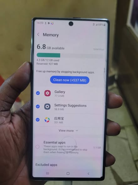 A picture of Samsung galaxy note 10 plus 256gb
