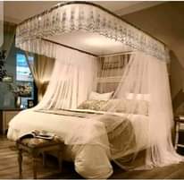 A picture of mosquito nets with