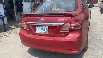 A picture of Registered 2011 Toyota corolla baked on first body engine and