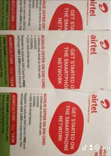A picture of Airtel money lines 0705500043