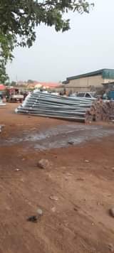 A picture of Street light poles