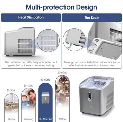 A picture of Automatic Ice Maker 9 Cubes Ready in 6 Mins 12Kg
