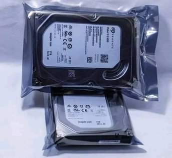 A picture of Hard disk and pc