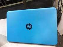 A picture of Hp machine 34 storage Ram 4gb 14 inch screen Blue