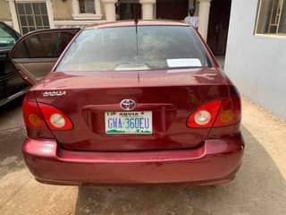 A picture of 05 Corolla neatly Used with untampered engine On a Distress