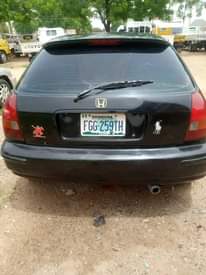 A picture of Nigeria used black Honda civic