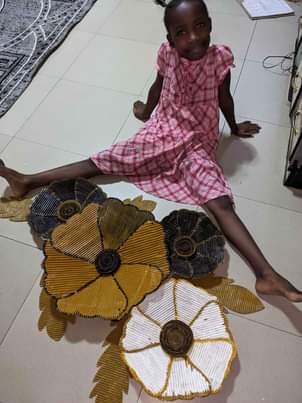 A picture of Paper flower wall decor