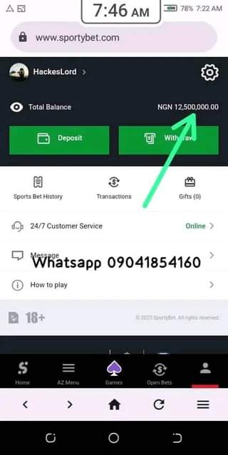 A picture of WHATSAPP 09041854160