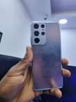 A picture of Samsung s21 ultra cracked screen