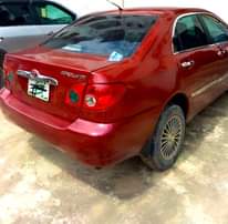 A picture of Toyota corolla 04 red