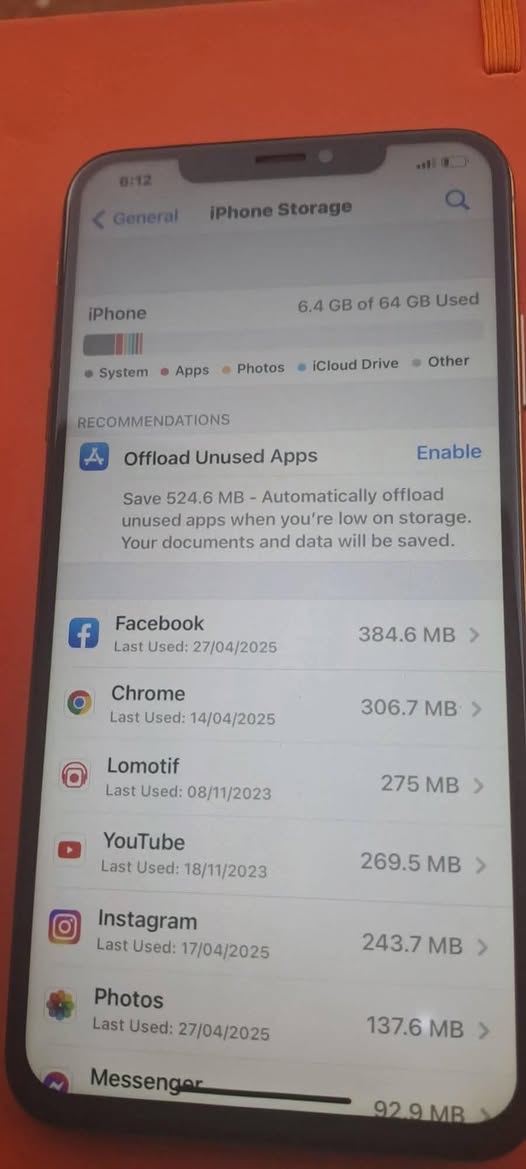 A picture of Iphone xsmax
