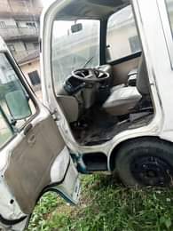 A picture of Toyota coaster bus with diesel Engine. Everything is working perfectly.