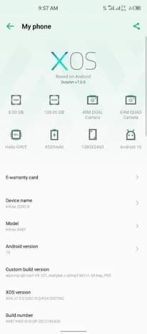 A picture of Infinix zero 8 RAM8 128GB