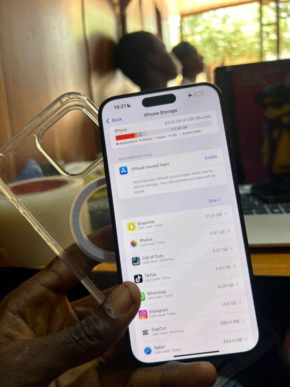 A picture of iPhone 15 pro max 256GB WiFi only