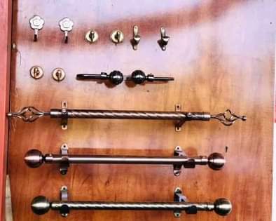 A picture of Curtains and rods