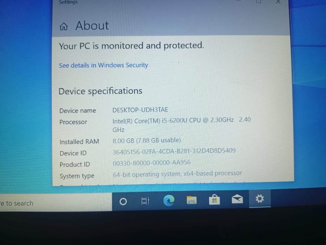 A picture of HP laptop core i5 with fingerprint and 750gb 8gbRam HD