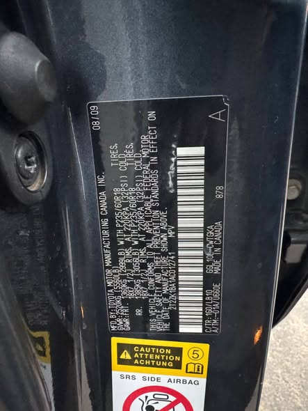A picture of Lexus RX 350 010 Registered