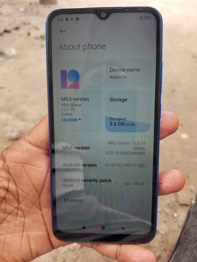 A picture of Redmi 9A