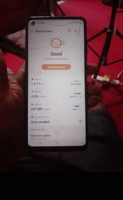 A picture of Samsung a21s