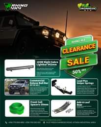 A picture of 50 off on all items listed on the fliers above