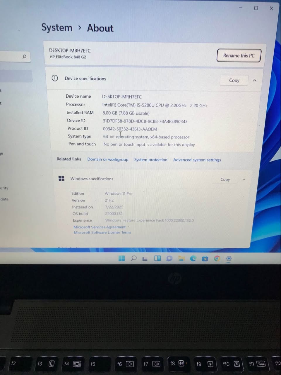 A picture of HP ELITEBOOK 840 G2