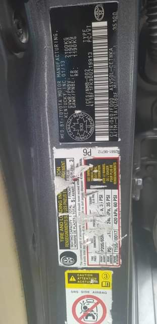 A picture of Tokunbo Toyota Camry LE 2013