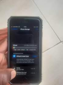 A picture of iPhone 8 Storage 256gb Figure print clear Battery 80 Everything