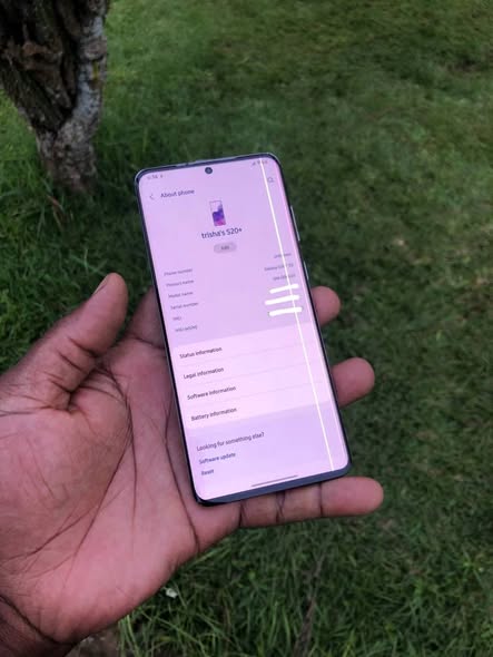 A picture of Samsung galaxy s20 5G 128gb 12gbram clear cameras onscreen fingerprint