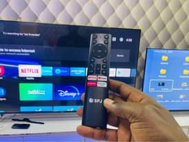 A picture of Spj 50 inch smart android frameless tv at 880k call