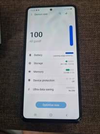 A picture of Samsung galaxy A52 in pristine condition