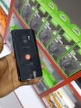 A picture of Samsung s9 with little greenish display
