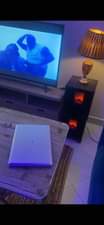 A picture of Lamp Tv stand and fire place