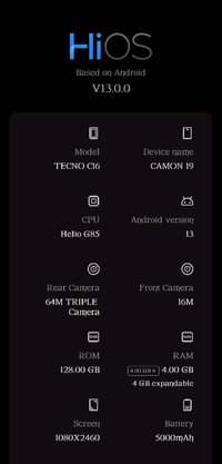 A picture of CAMON 19