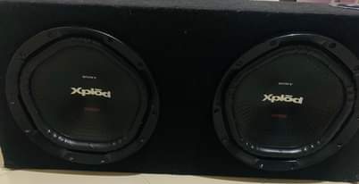 A picture of Mziki wa gari mziki mnene Jvc amplifier and 2 sony