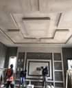 A picture of Pop ceiling window blind wall screeding wall painting TV console