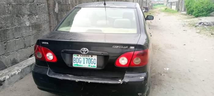 A picture of First body Toyota corolla