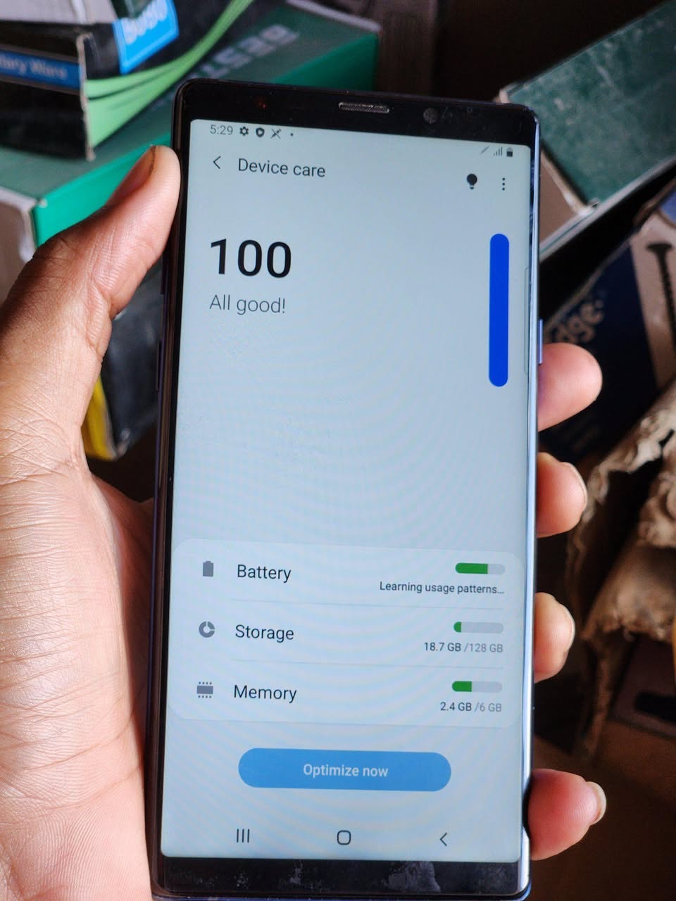 A picture of SAMSUNG NOTE 9